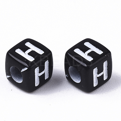 Opaque Acrylic Beads X-SACR-N002-01H-1