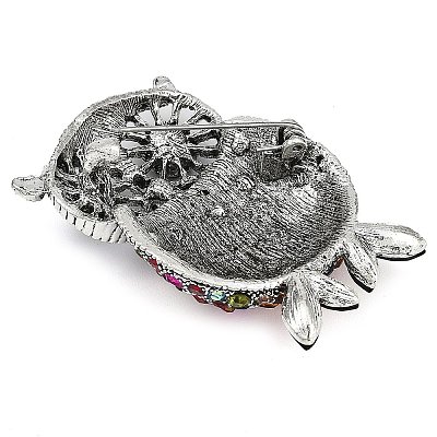 Zinc Alloy Colorful Rhinestone Brooch JEWB-U011-04AS-1