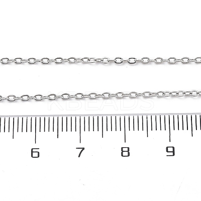Brass Cable Chain Necklaces NJEW-D302-82P-1
