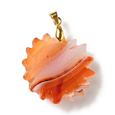 Natural Red Agate Pendants G-E043-01A-05G-1