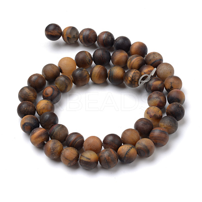 Natural Tiger Eye Round Bead Strands X-G-T055-4mm-04-1