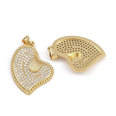 Brass Micro Pave Cubic Zirconia Pendants ZIRC-I367-07G-05-1