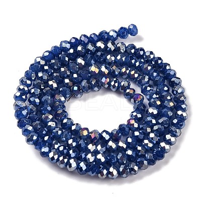 Baking Electroplate Glass Beads Strands DGLA-A039-J2MM-B04-1
