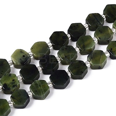 Natural Canadian Jade Beads Strands G-P534-A18-01-1