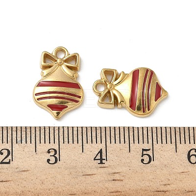 304 Stainless Steel Enamel Pendants STAS-L300-012G-41-1