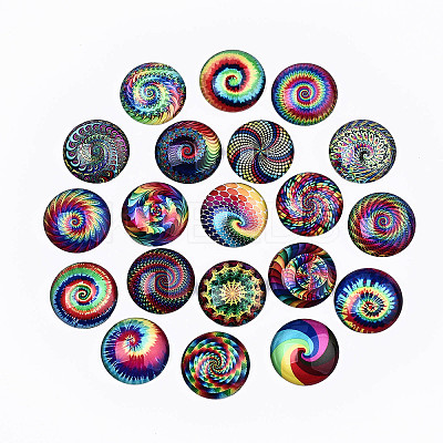 Glass Cabochons X-GGLA-S036-12-1