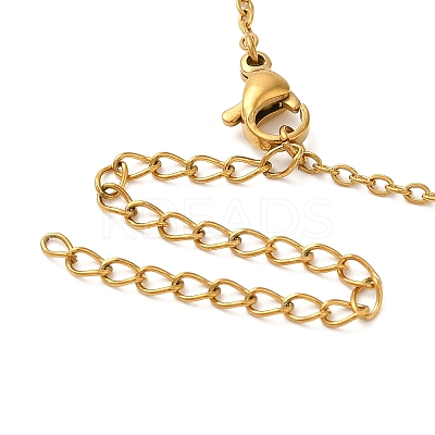 Dinosaur Brass Pendant Necklaces NJEW-B114-01G-02-1