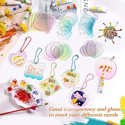 20Pcs 10 Style Acrylic Blank Pendants DIY-CJC0002-012-1