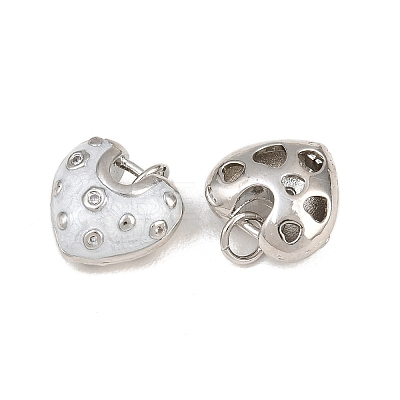 Brass Micro Pave Clear Cubic Zirconia Charms CU-CBAA571-12P-1