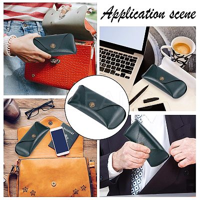 1Pc Imitation Leather Glasses Cases AJEW-CN0001-44A-1