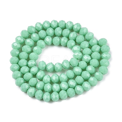 Opaque Solid Color Imitation Jade Glass Beads Strands LS-EGLA-A044-P6mm-D14-1