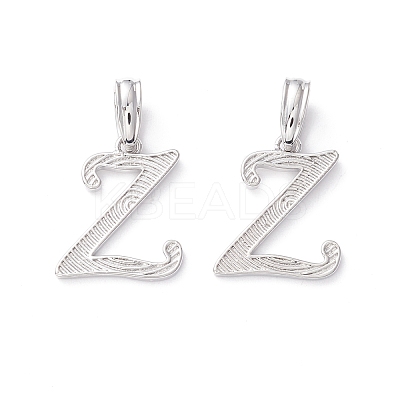 Rack Plating Eco-Friendly Brass Letter Pendants KK-K265-02P-Z-1