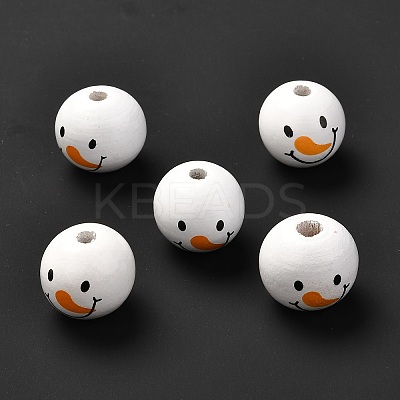 Printed Wood European Beads LS-WOOD-F011-01-1