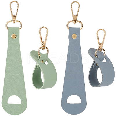 4Pcs 2 Colors Imitation Leather Hat Clips FIND-GF0008-14A-1