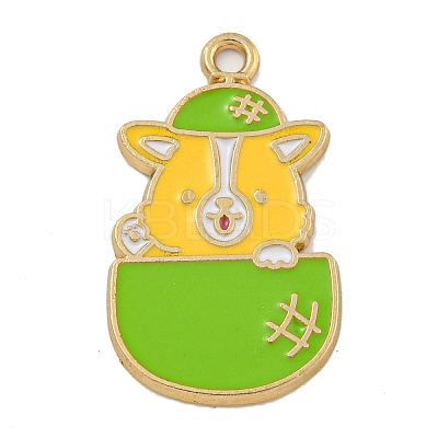 Cartoon Alloy Enamel Pendants ENAM-H045-05G-02-1