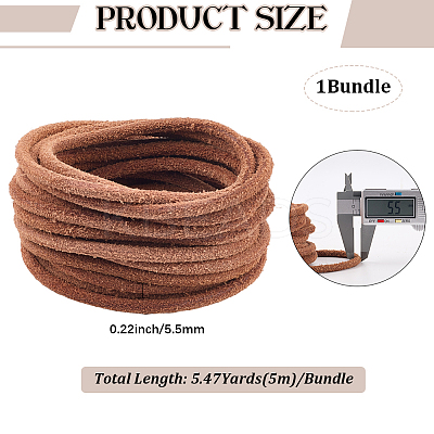 5M DIY Frosted Cowhide Leather Cord OCOR-GF0004-97D-04-1