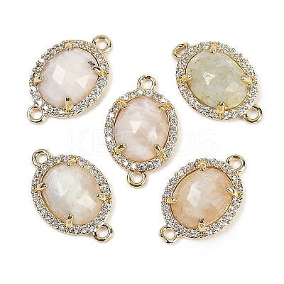 Natural Moonstone Faceted Oval Links G-B126-05G-06-1