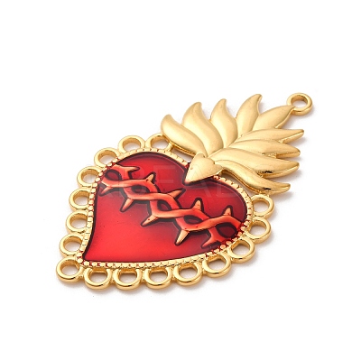304 Stainless Steel Enamel Pendants STAS-D362-01G-06-1