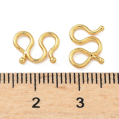 Brass S-Hook Clasps KK-H532-07A-G-1