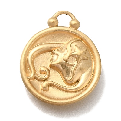 PVD Vacuum Plating 304 Stainless Steel Pendants STAS-S148-30G-06-1