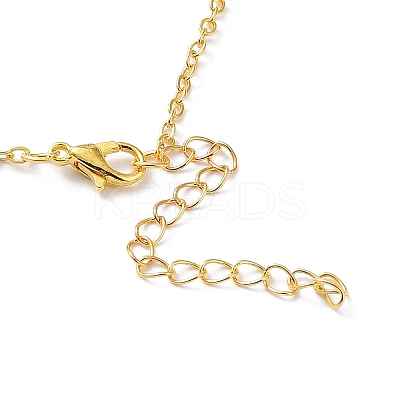 Alloy with Clear Cubic Zirconia Pendant Necklace for Women NJEW-G107-02G-1