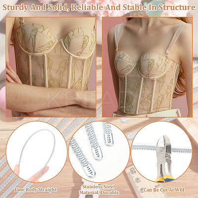 Steel Spiral Boning Corset Strips LS-DIY-WH0304-591B-1