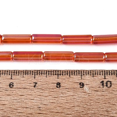 Electroplate Transparent Glass Beads Strands EGLA-Q132-02A-C02-1