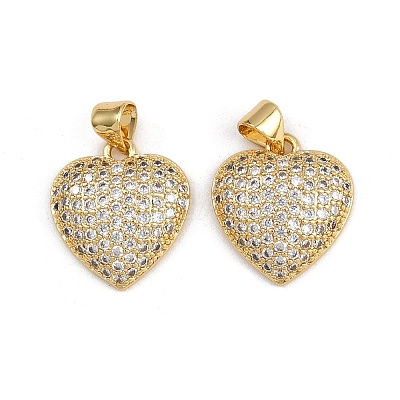 Brass Micro Pave Cubic Zirconia Pendants ZIRC-I367-07G-10-1