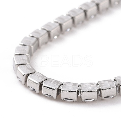 304 Stainless Steel Rhinestone Strass Chain Bracelets STAS-B021-14P-A-1