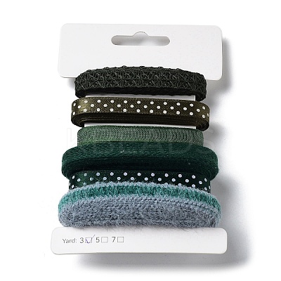18 Yards 6 Styles Polyester Ribbon SRIB-C001-G01-1