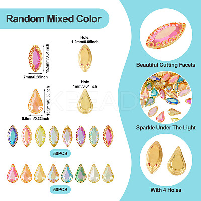 2 Bags 2 Styles Sew on Rhinestones RESI-TA0004-54-1