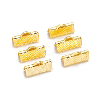 Iron Ribbon Crimp Ends E183-G-1