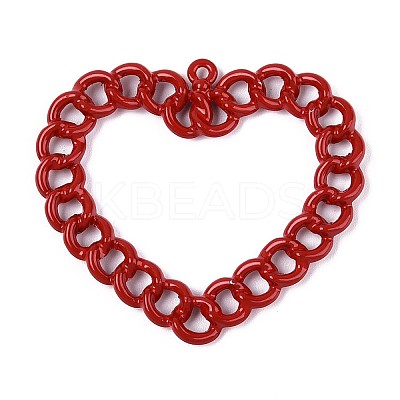Spray Painted Alloy Pendants PALLOY-T092-89A-1