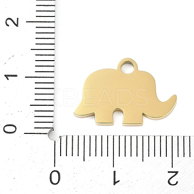 Ion Plating(IP) 304 Stainless Steel Enamel Charms FIND-Q111-02G-04-1