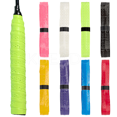 8Pcs 8 Colors PU Leather Anti-slip Badminton Tennis Racket Grip Tape DIY-SP0005-46-1
