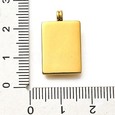 304 Stainless Steel Rhinestone Pendants STAS-M109-14G-1