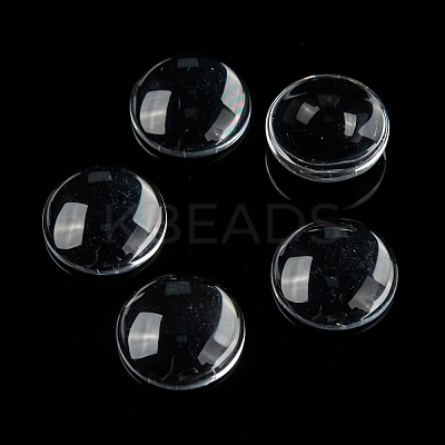 Transparent Glass Cabochons GGLA-R026-16mm-1