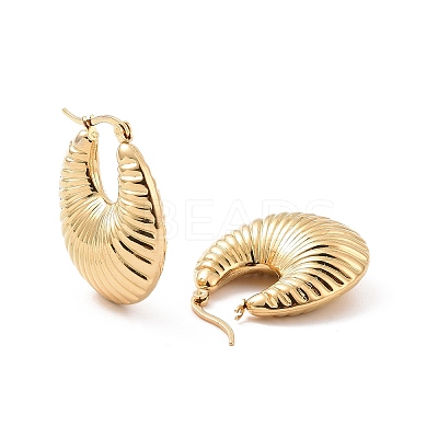 Ion Plating(IP) 304 Stainless Steel Hoop Earrings EJEW-M212-02G-1