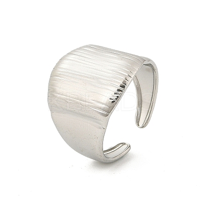 304 Stainless Steel Wide Cuff Rings for Women LS-RJEW-G338-20P-1