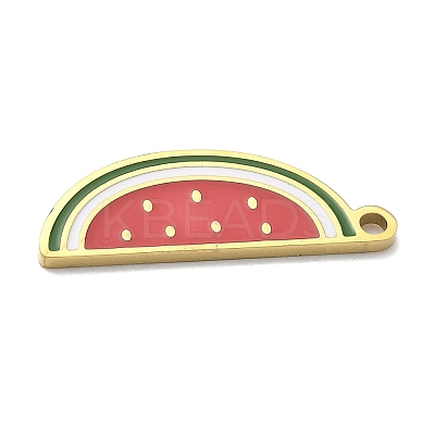 304 Stainless Steel Fruit Enamel Pendants LS-STAS-G362-04G-15-1