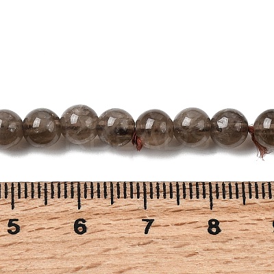 Natural Smoky Quartz Beads Strands X-G-B167-A09-6mm-1