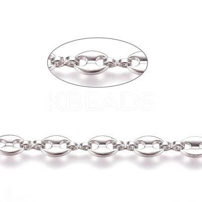 Tarnish Resistant 304 Stainless Steel Coffee Bean Chains CHS-G011-14P-1