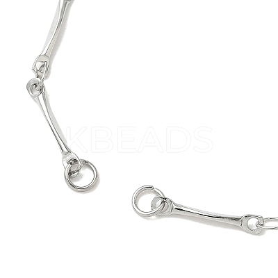 304 Stainless Steel Twisted Bar Chains Bracelet Making AJEW-JB01352-1