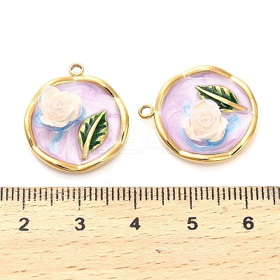 304 Stainless Steel Enamel Pendants STAS-B084-12G-01-1