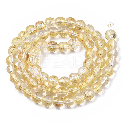 Transparent Spray Painted Glass Bead Strands GLAA-N035-03B-B08-1