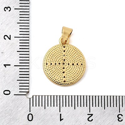 Brass Micro Pave Clear Cubic Zirconia Pendants KK-I360-055G-1