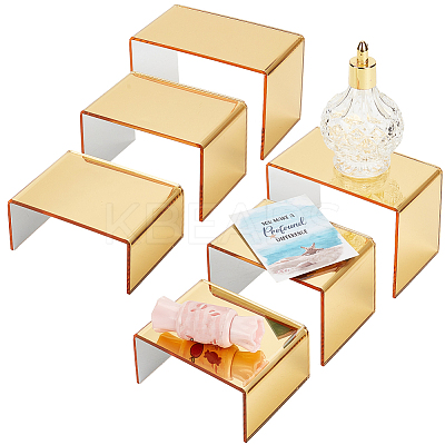 3 Sizes 3-Tier Mirror Style Acrylic Jewelry Display Riser Shelf ODIS-WH0025-116-1