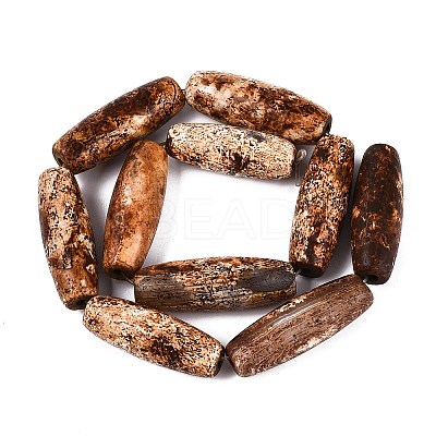 Natural Tree Bark Agate Beads Strands G-Q606-23A-1