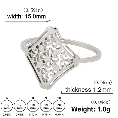 201 Stainless Steel Finger Rings FS-WG07FAA-05-1