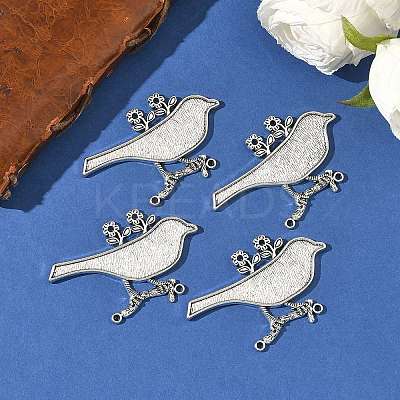 Tibetan Style Big Pendant Settings for Enamel X-TIBEP-292-AS-FF-1